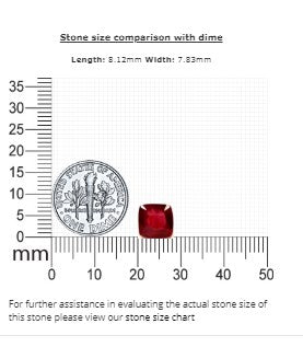 Ruby Cushion GIA Certified Untreated 4.01 cts.