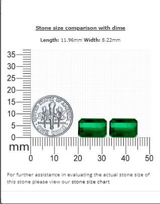 8.77 cttw. Emerald Cut Emerald Matched Pair GIA Certified