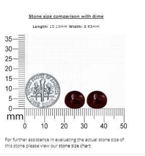 Ruby Cabochon Matched Pair GIA Certified Untreated 11.15  cttw.