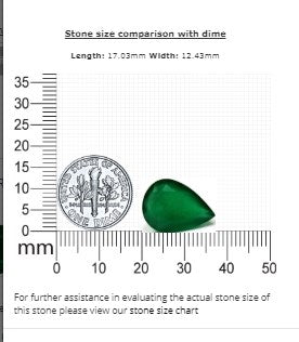 Green Emerald Pear GIA Certified Untreated 7.71 cts.