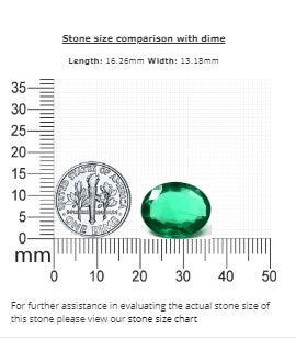 Green Emerald Oval GIA Certified 8.37 cts.
