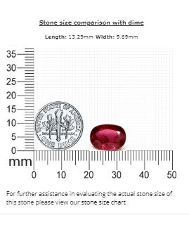 Ruby Oval GIA Certified  6.71 cts.