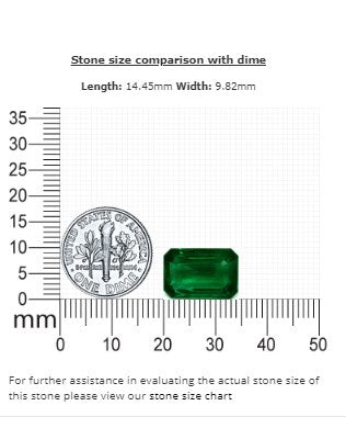 7.97 cts. Emerald Cut Emerald GIA Certified