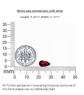 Ruby Pear  GIA Certified Untreated 1.52 cts.