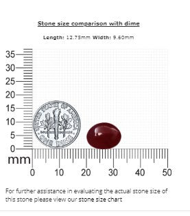 Ruby Cabochon GIA Certified Untreated  9.74 cts.