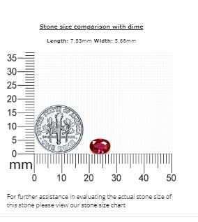 Ruby Oval GIA Certified Untreated  1.41 cts.