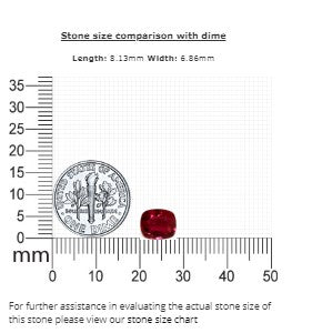 Ruby Cushion GIA Certified Untreated  2.17 cts.