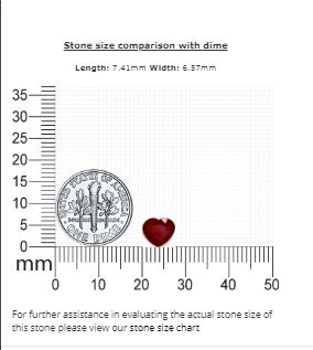 Ruby  Heart GIA Certified Untreated 1.08 cts.