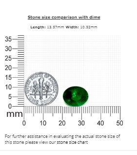 Green Emerald Oval GIA Certified 5.80 cts.