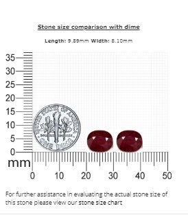 Ruby Oval Matched Pair GIA Certified  5.29 cttw.
