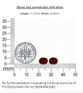 Ruby Oval Matched Pair GIA Certified Untreated  2.38 cttw