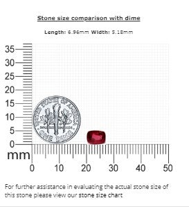 Ruby Cushion GIA Certified Untreated  1.44 cts.