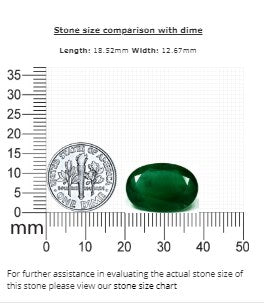 Green Emerald Oval GIA Certified Untreated 11.74 cts.