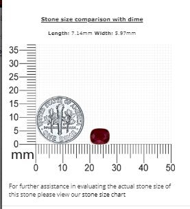 Ruby  Cushion  GIA Certified Untreated 1.13 cts.