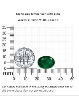 Green Emerald Oval GIA Certified 6.43 cts.