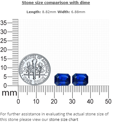 BLUE SAPPHIRE GIA Certified 5.15 cttw. Emerald Cut Matched Pair