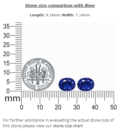 BLUE SAPPHIRE GIA Certified Untreated 4.67 cttw.  Oval Matched Pair