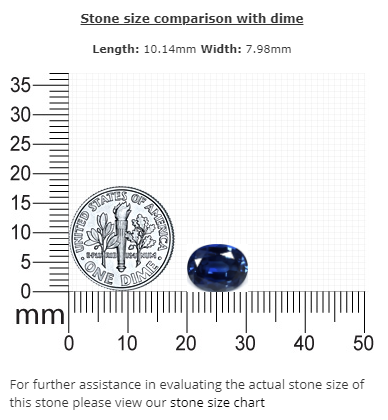BLUE SAPPHIRE GIA Certified Untreated 3.16 cts. Oval