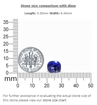 BLUE SAPPHIRE GIA Certified Untreated 4.98 cts. Cushion