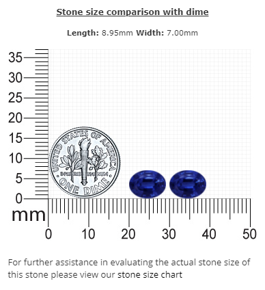 BLUE SAPPHIRE GIA Certified Untreated 4.49 cttw. Oval Matched Pair