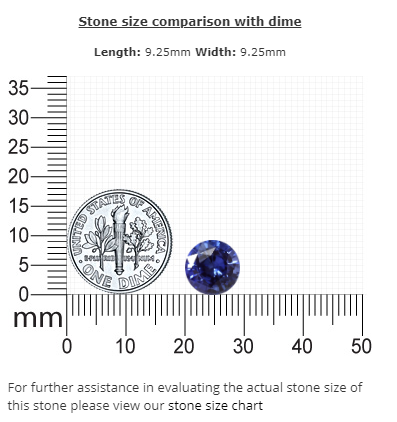BLUE SAPPHIRE GIA Certified 3.75 cts. Round