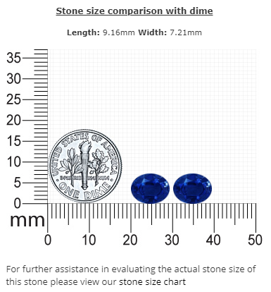 BLUE SAPPHIRE AGL Certified Untreated 4.67 cttw. Oval Matched Pair