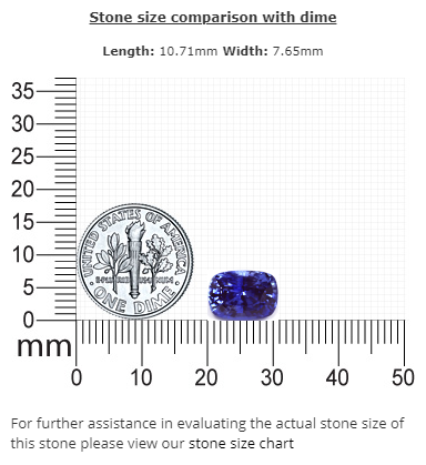 BLUE SAPPHIRE GIA  Certified 5.04 cts. Cushion