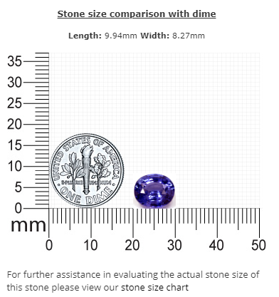 BLUE SAPPHIRE  GIA Certified Untreated 4.10 cts. Oval