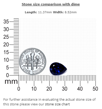 BLUE SAPPHIRE GIA Certified 4.00 cts. Pear