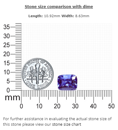 BLUE SAPPHIRE GIA Certified 5.68 cts. Cushion