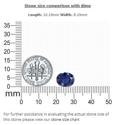BLUE SAPPHIRE GIA  Certified Untreated 3.03 cts. Oval