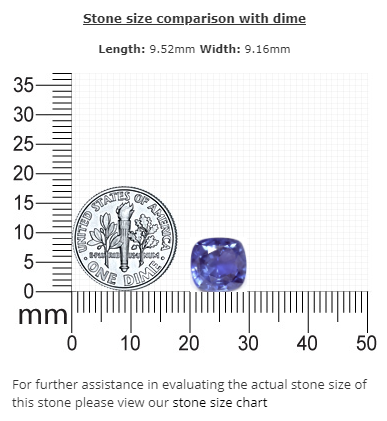 BLUE SAPPHIRE GIA Certified Untreated 4.20 cts. Cushion