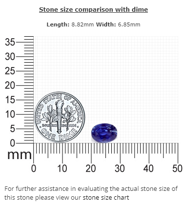 BLUE SAPPHIRE GIA Certified Untreated 2.99 cts. Oval