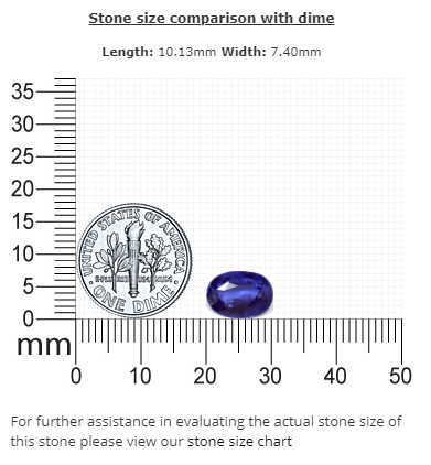 BLUE SAPPHIRE GIA Certified  Untreated 3.02 cts. Oval