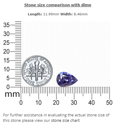 BLUE SAPPHIRE  GIA Certified 4.63 cts. Pear