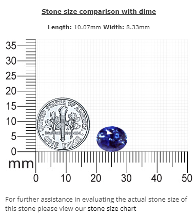 BLUE  SAPPHIRE Oval GIA Certified 4.09 cts.