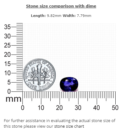 BLUE  SAPPHIRE Oval GIA Certified 3.61 cts.