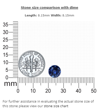 BLUE  SAPPHIRE Round GIA Certified Untreated 3.03 cts.