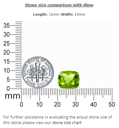 PERIDOT Cushion 4.99 cts