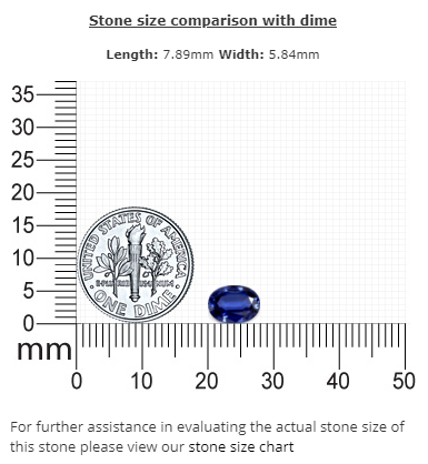 BLUE  SAPPHIRE Oval GIA Certified Untreated 1.34 cts.