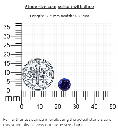 BLUE  SAPPHIRE Round GIA Certified 1.79 cts.