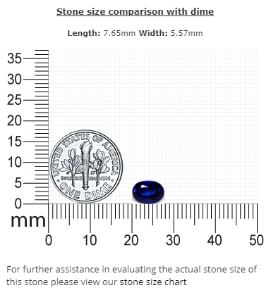 BLUE  SAPPHIRE Oval 1.52 cts.