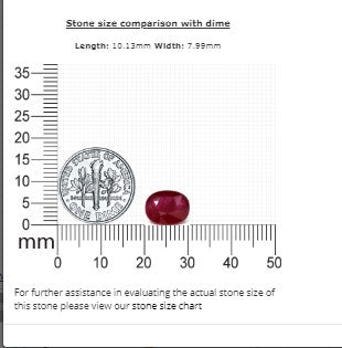 Ruby Oval GIA  Certified 3.08 cts
