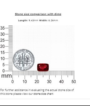 Ruby Cushion GIA Certified Untreated 3.10cts.