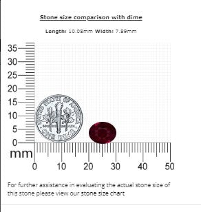 Ruby Oval GIA Certified Untreated 3.01  cts