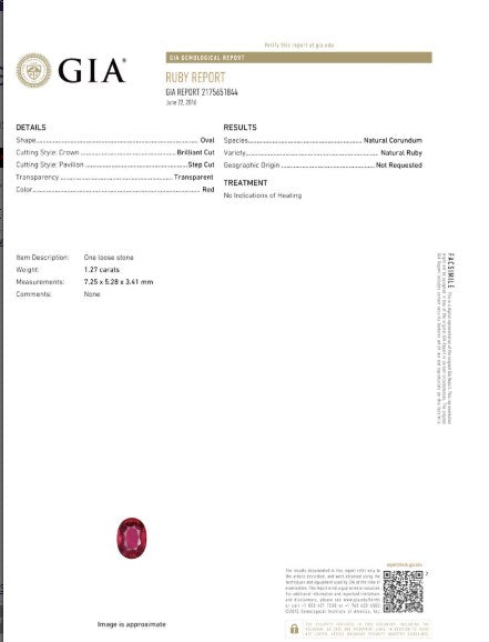 Ruby Oval Matched Pair GIA Certified  Untreated 2.44 cttw.