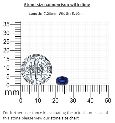 BLUE  SAPPHIRE Oval GIA Certified Untreated 1.18 cts.