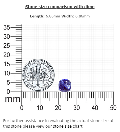BLUE  SAPPHIRE Cushion 2.12 cts.