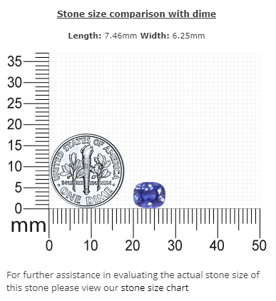 BLUE  SAPPHIRE Cushion GIA Certified Untreated 1.75 cts.