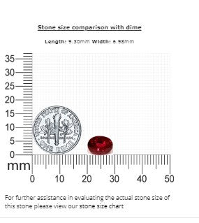 Ruby Oval GIA Certified Untreated 3.45 cts